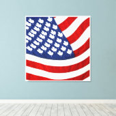 Toile Drapeau canadien/américain (Insitu (Plancher de Bois))