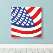 Toile Drapeau canadien/américain (Insitu (Plancher de Bois))