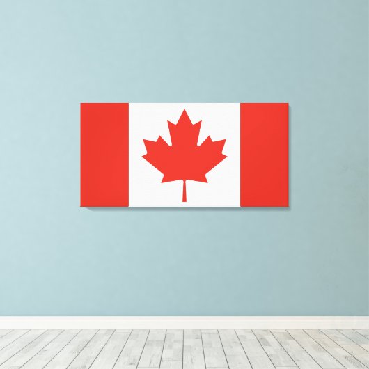 Toile Drapeau canadien (Feuille d'érable) (Canada) (Insitu (Plancher de Bois))