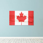 Toile Drapeau canadien peinture Patinée (Insitu (Plancher de Bois))