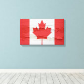 Toile Drapeau canadien peinture Patinée (Insitu (Plancher de Bois))
