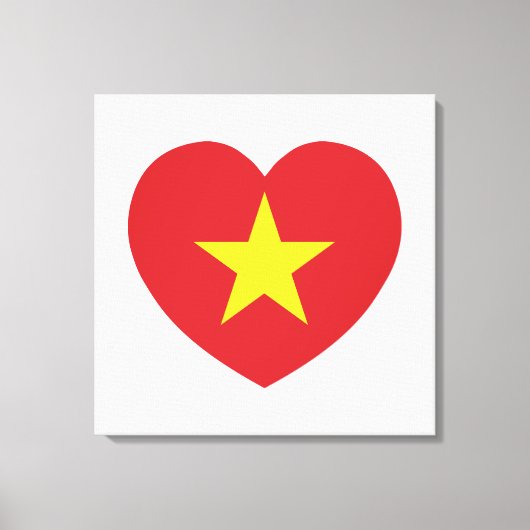 Toile Drapeau cardiaque du Vietnam (Recto)