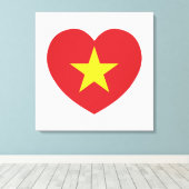 Toile Drapeau cardiaque du Vietnam (Insitu (Plancher de Bois))
