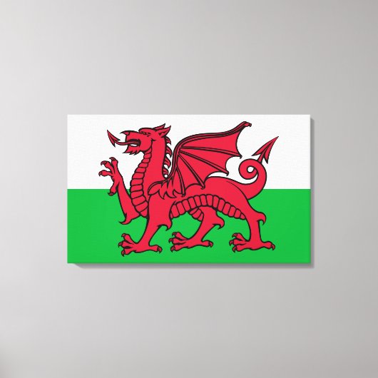 Toile Drapeau celtique du Dragon rouge du Pays de Galles (Recto)