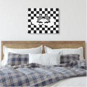 Toile Drapeau Checker et voitures de course (Insitu(Chambre))