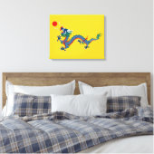 Toile Drapeau chinois de dynastie Qing (dragon chinois)  (Insitu(Chambre))