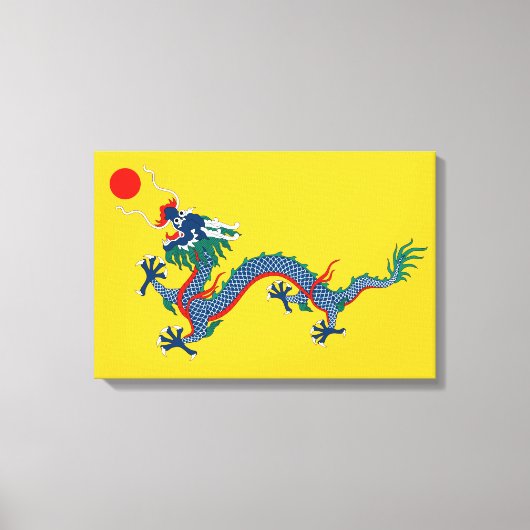 Toile Drapeau chinois de dynastie Qing (dragon chinois)  (Recto)