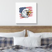 Toile Drapeau d'aigle patriotique dessin vectoriel vinta (Insitu(Chambre))