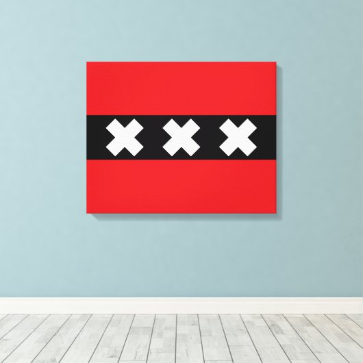 Toile Drapeau d'Amsterdam (Insitu (Plancher de Bois))