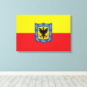 Toile Drapeau de Bogotá (capitale colombienne) (Insitu (Plancher de Bois))