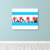 Toile Drapeau de Chicago (Insitu (Plancher de Bois))