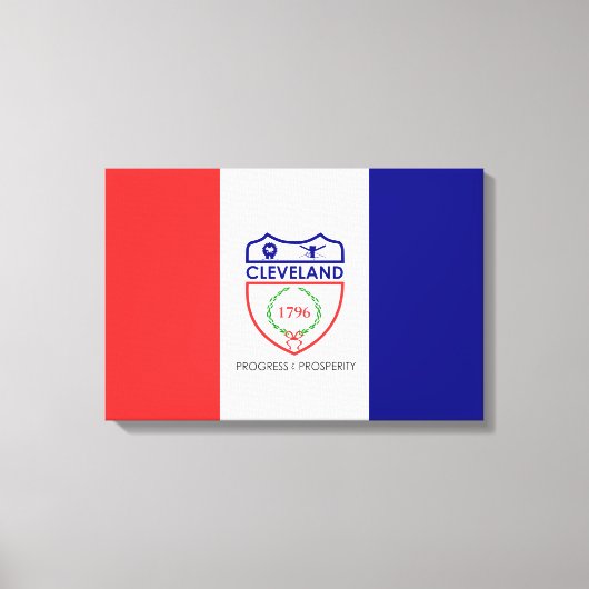 Toile Drapeau de Cleveland (Ohio) (Recto)