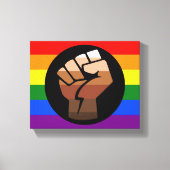 Toile Drapeau de couleur des personnes queer de Slippery (Recto)