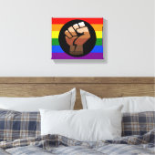 Toile Drapeau de couleur des personnes queer de Slippery (Insitu(Chambre))