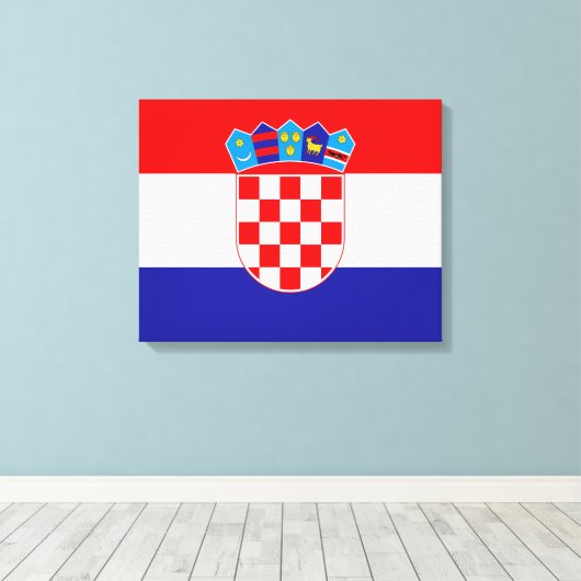 Toile Drapeau de Croatie (Insitu (Plancher de Bois))