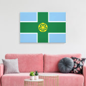 Toile Drapeau de Derbyshire (Comté d'Angleterre, Royaume (Insitu(Salon))