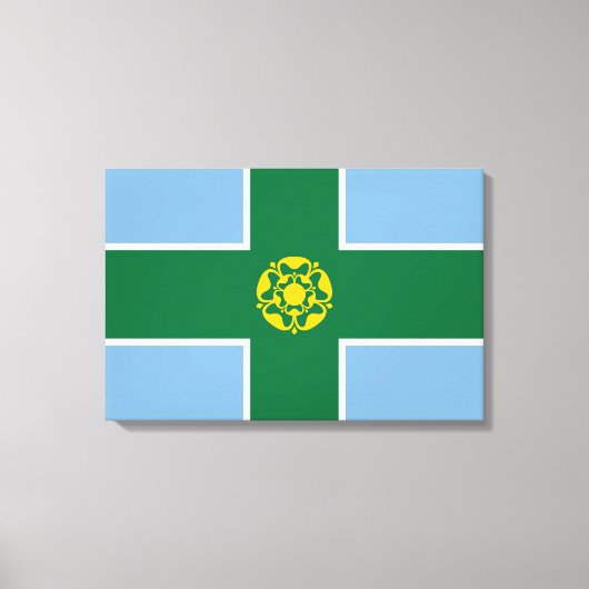 Toile Drapeau de Derbyshire (Comté d'Angleterre, Royaume (Recto)