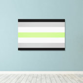 Toile Drapeau de fierté agender (Insitu (Plancher de Bois))