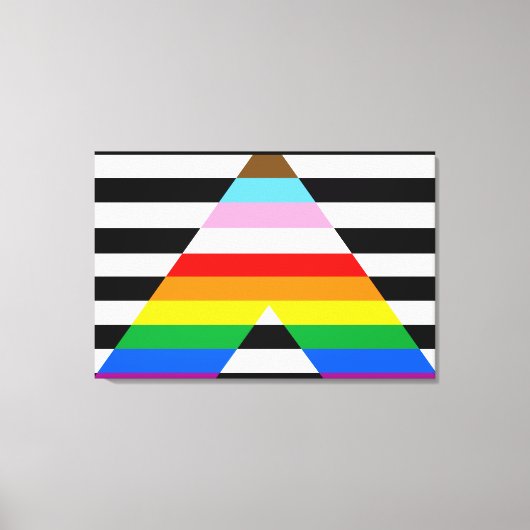 Toile Drapeau de fierté allié du progrès LGBTQ (Recto)