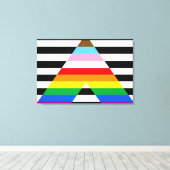 Toile Drapeau de fierté allié du progrès LGBTQ (Insitu (Plancher de Bois))