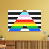 Toile Drapeau de fierté allié du progrès LGBTQ (Insitu(Salon))