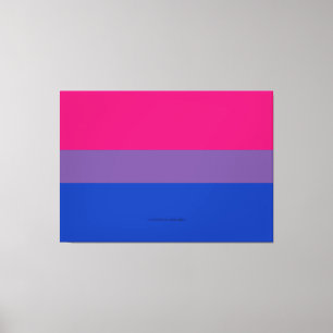 Toile Drapeau de fierté bisexuelle de SlipperyJoe's coul