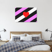 Toile Drapeau de fierté de fille de cuir (Insitu(Chambre))