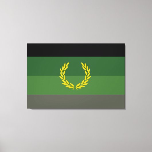 Toile Drapeau de fierté de l'uniforme militaire (Recto)