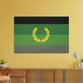 Toile Drapeau de fierté de l'uniforme militaire (Insitu(Salon))