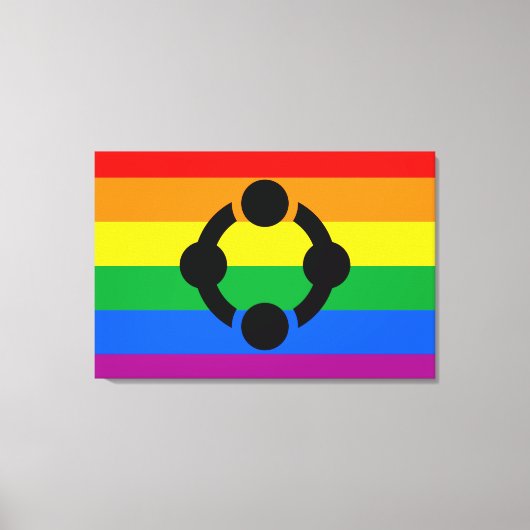 Toile Drapeau de fierté de niche arc-en-ciel (Recto)