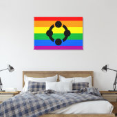 Toile Drapeau de fierté de niche arc-en-ciel (Insitu(Chambre))