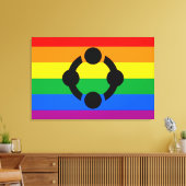 Toile Drapeau de fierté de niche arc-en-ciel (Insitu(Salon))