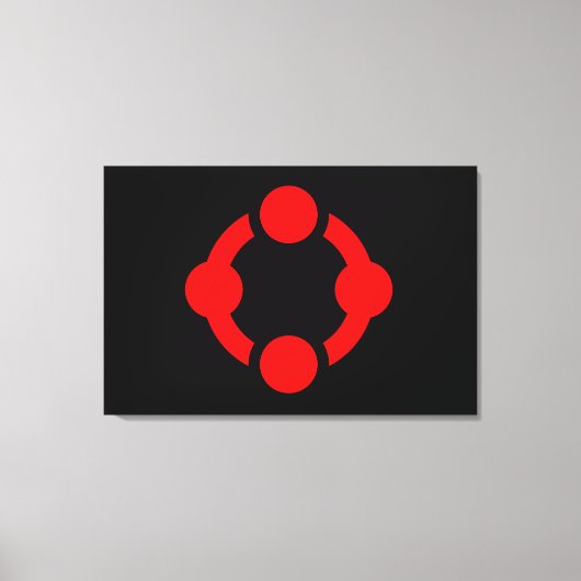 Toile Drapeau de fierté de niche (Noir) (Recto)