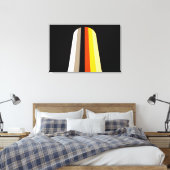 Toile Drapeau de fierté des cheveux longs (Insitu(Chambre))
