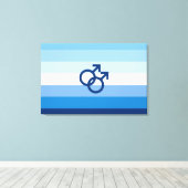 Toile Drapeau de fierté gay MLM (Insitu (Plancher de Bois))