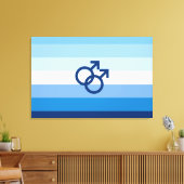 Toile Drapeau de fierté gay MLM (Insitu(Salon))
