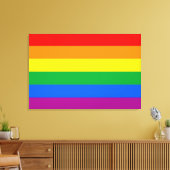 Toile Drapeau de fierté gay traditionnel (Insitu(Salon))