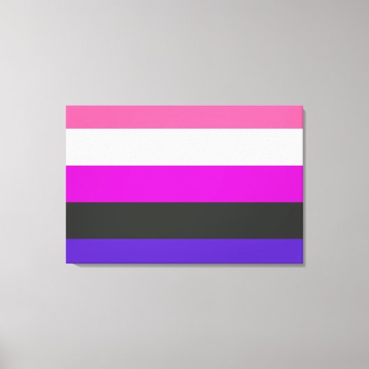Toile Drapeau de fierté genderfluid (Recto)