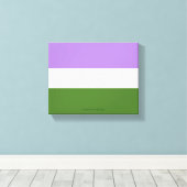 Toile Drapeau de fierté genderqueer de SlipperyJoe lavan (Insitu (Plancher de Bois))