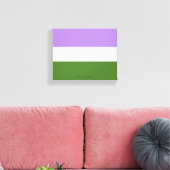 Toile Drapeau de fierté genderqueer de SlipperyJoe lavan (Insitu(Salon))