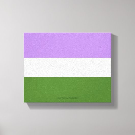 Toile Drapeau de fierté genderqueer de SlipperyJoe lavan (Recto)