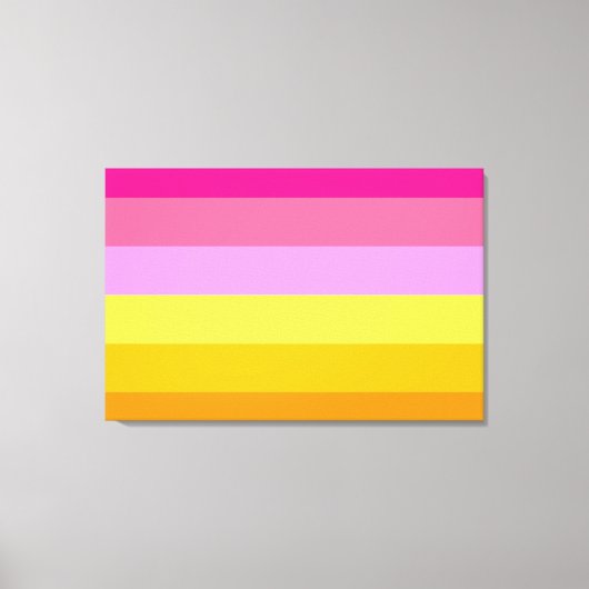 Toile Drapeau de fierté lesbienne (Aube) (Recto)