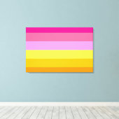 Toile Drapeau de fierté lesbienne (Aube) (Insitu (Plancher de Bois))