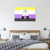 Toile Drapeau de fierté non binaire à double esprit (Insitu(Chambre))