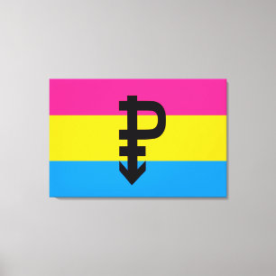 Toile Drapeau de fierté pansexuelle