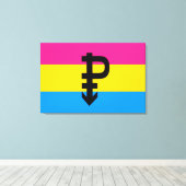 Toile Drapeau de fierté pansexuelle (Insitu (Plancher de Bois))