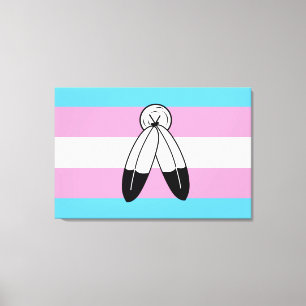 Toile Drapeau de fierté trans bispirituel
