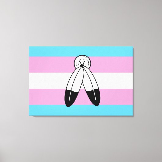 Toile Drapeau de fierté trans bispirituel (Recto)