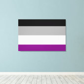 Toile Drapeau de la fierté asexuelle (Insitu (Plancher de Bois))