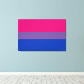Toile Drapeau de la fierté bisexuelle (Insitu (Plancher de Bois))